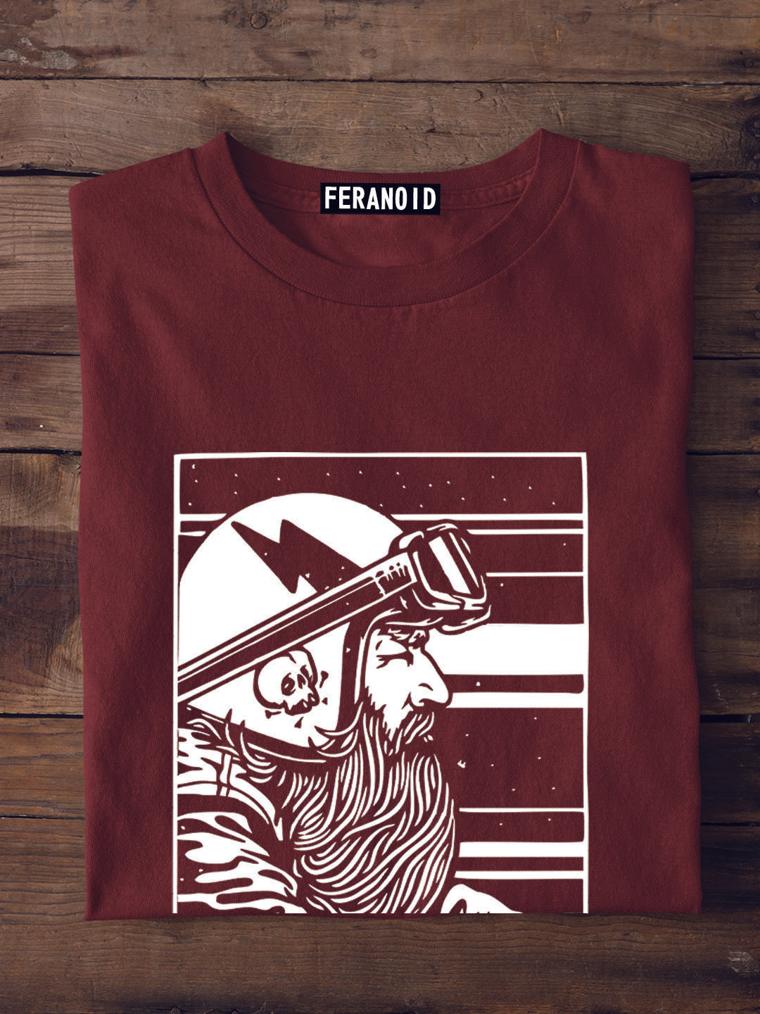 Beard And Ride Maroon T-Shirt