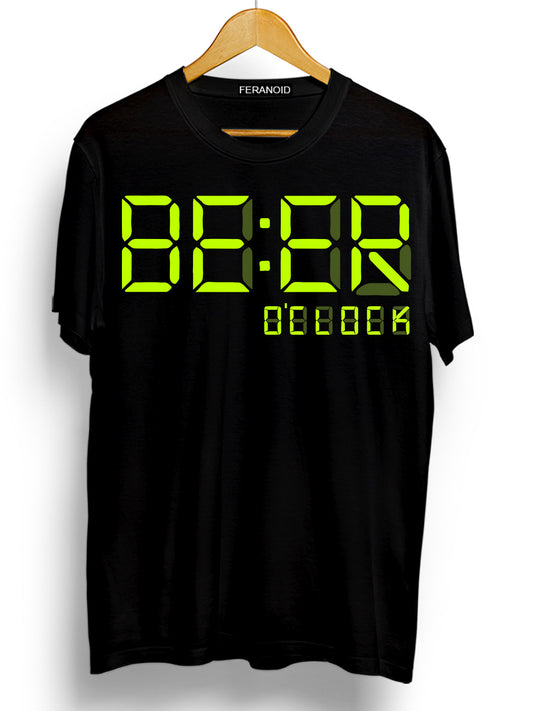 BEER O CLOCK BLACK T-SHIRT