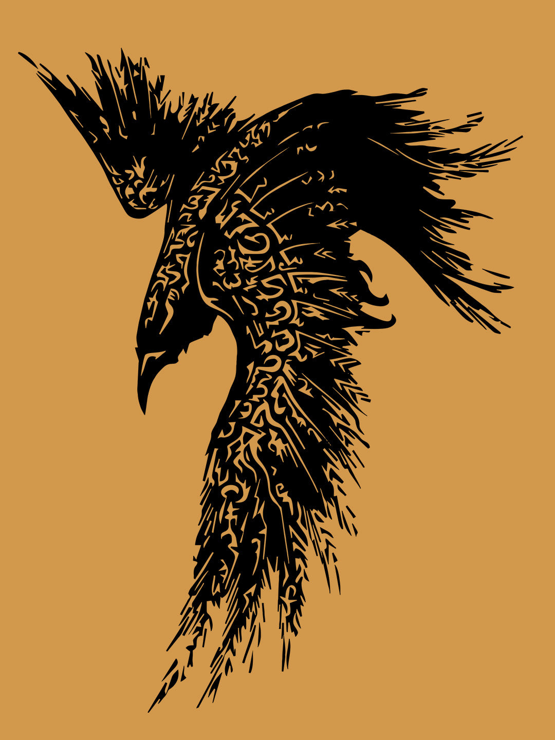 Black Bird Mustard T-Shirt