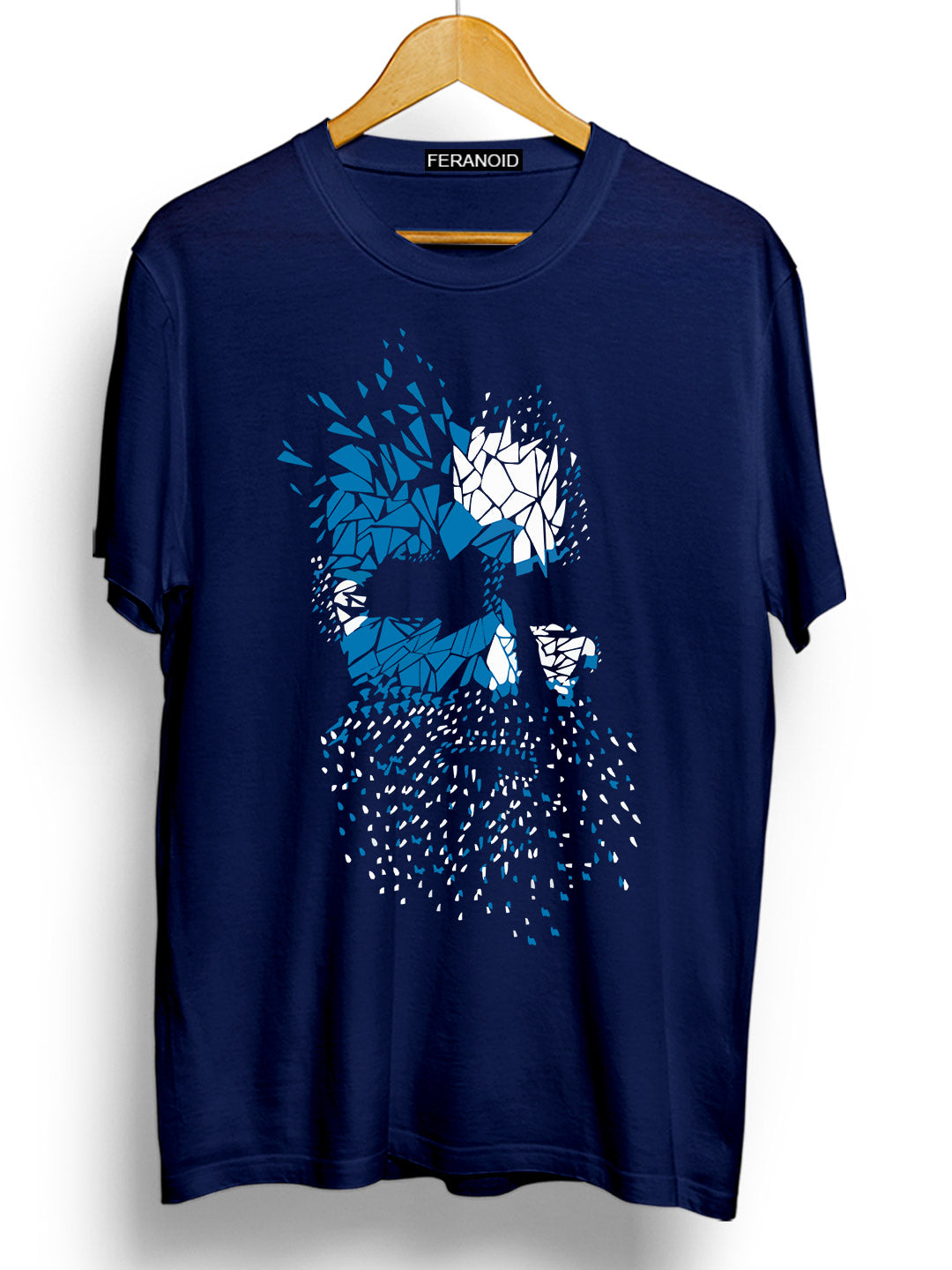 BLUE WHITE FACE BLUE T-SHIRT