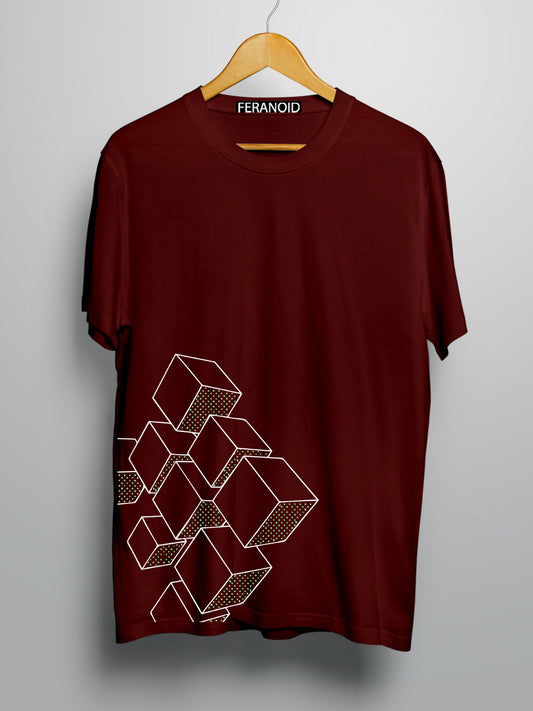 Boxes Maroon T-shirt