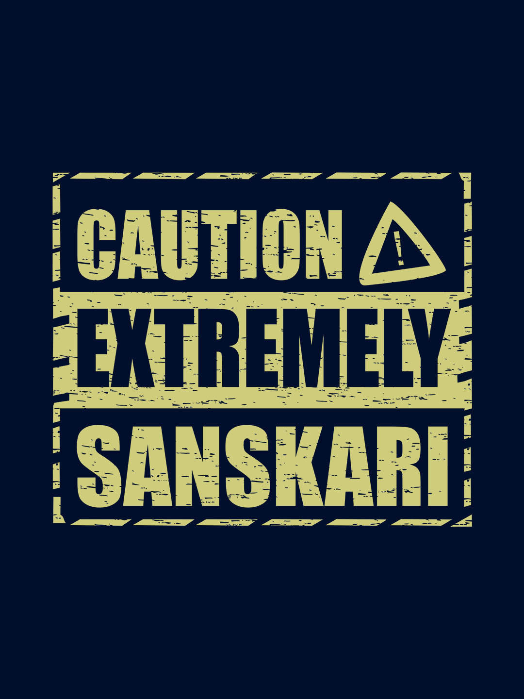 Caution Extremely Sanskaari Maroon T-Shirt