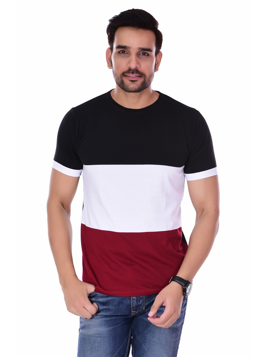 CB BLACK MAROON T-SHIRTS