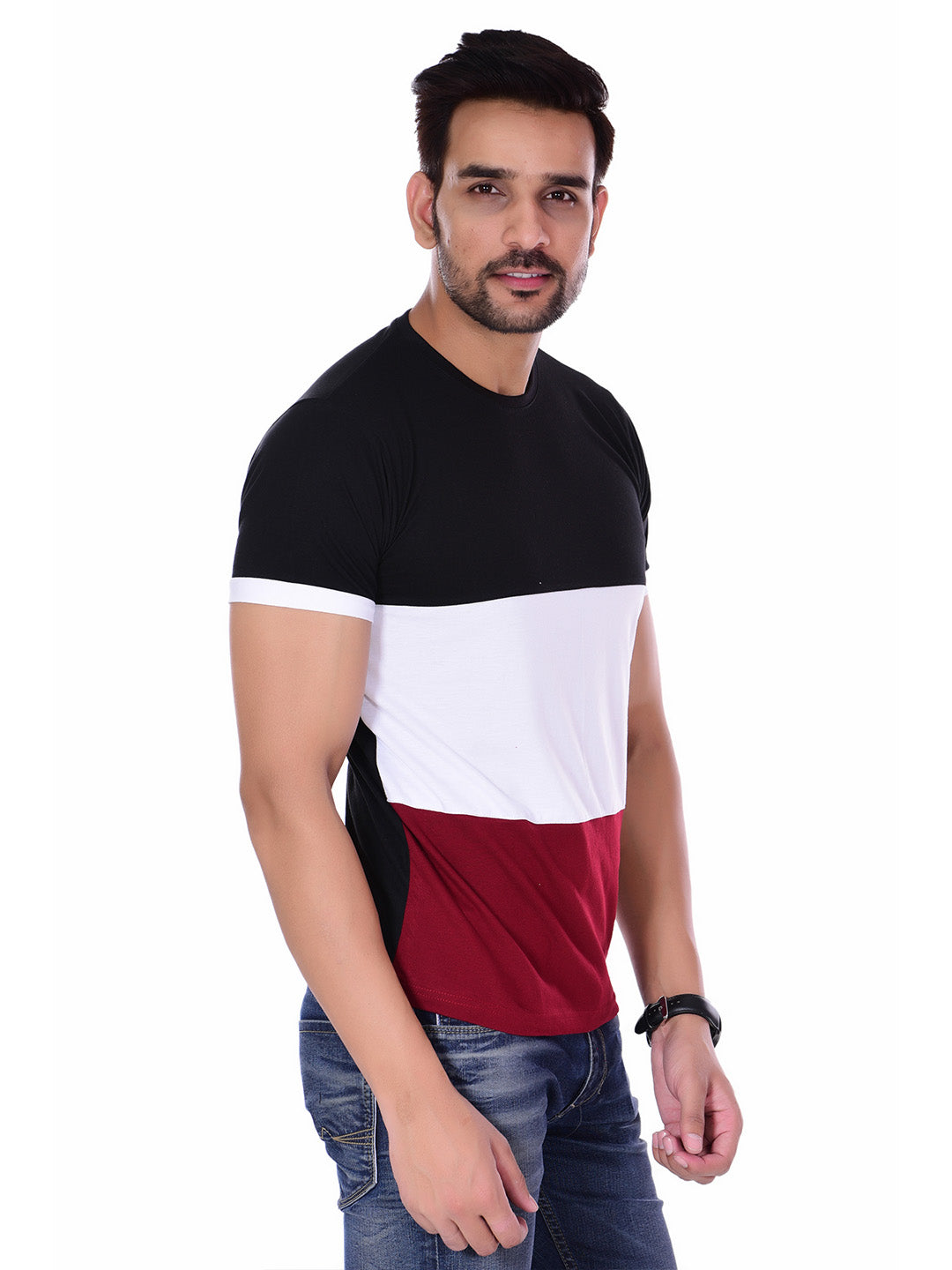 Cb Black Maroon T-Shirts