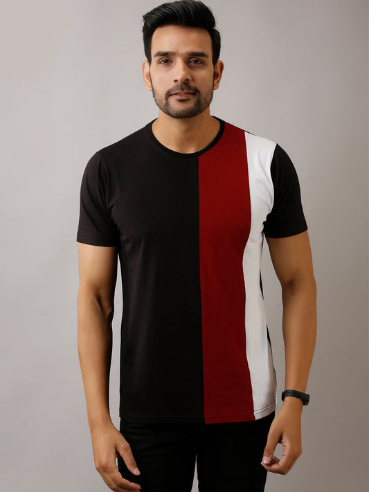 Cb Black Maroon White T-Shirt