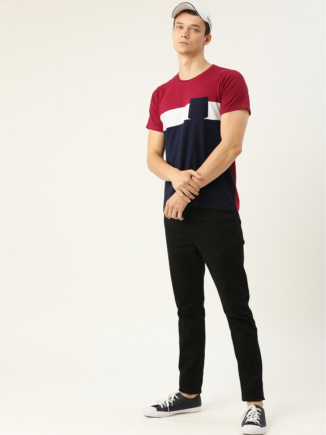 Cb Maroon Blue T-Shirt