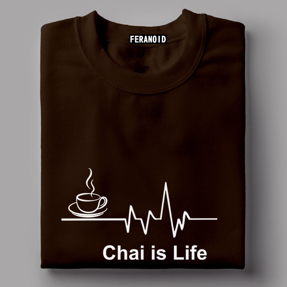 Chai Is Life Black T-Shirt