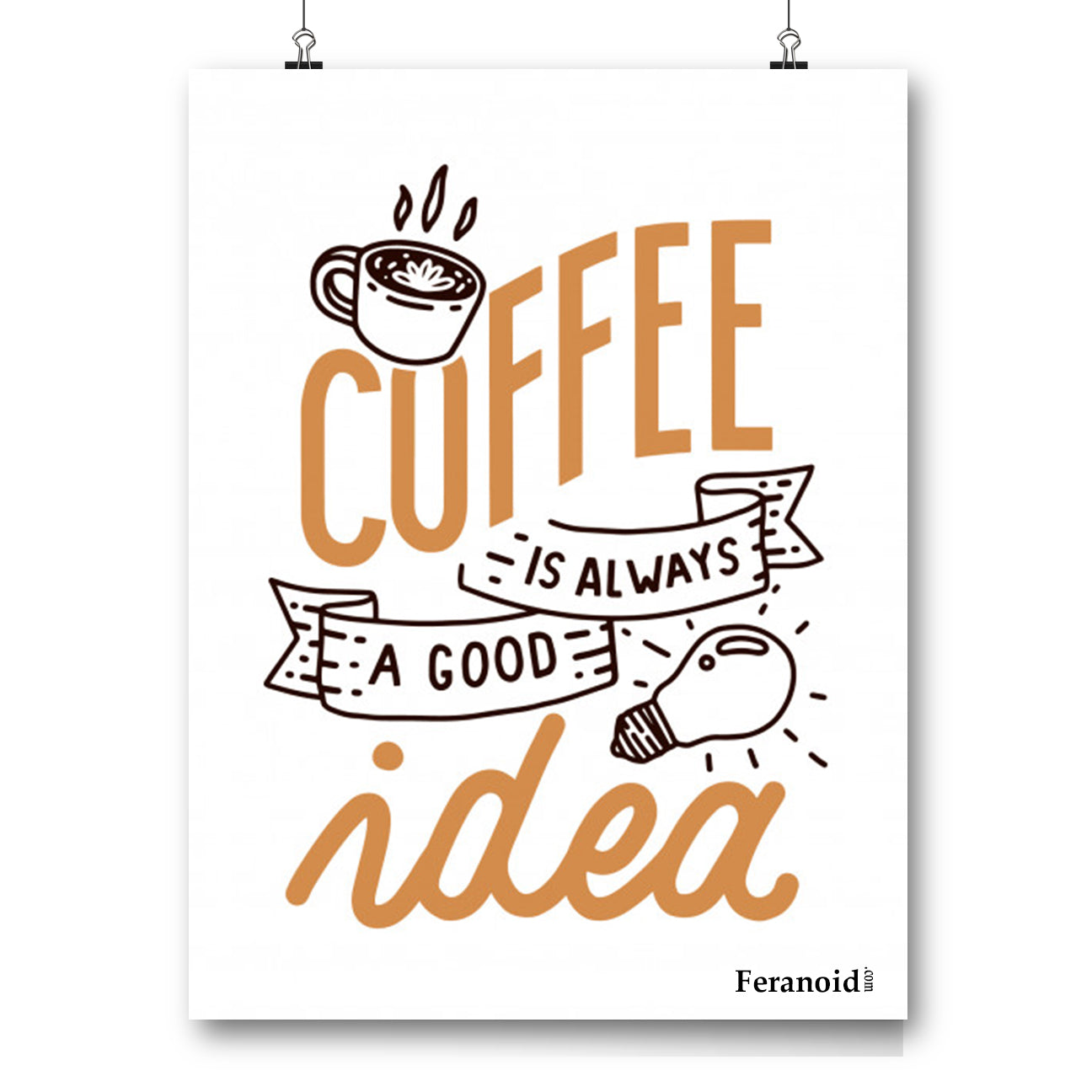 COFFEE IS ALWAYS A GOOD IDEA POSTER