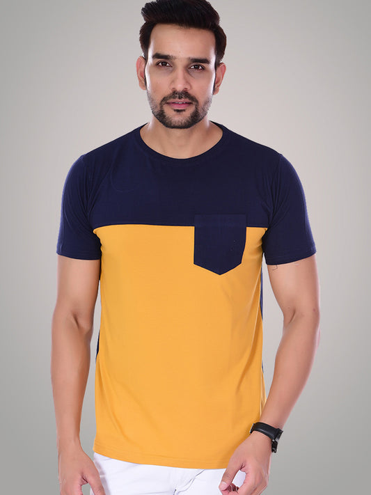 Color Block Half Sleeves T-Shirt