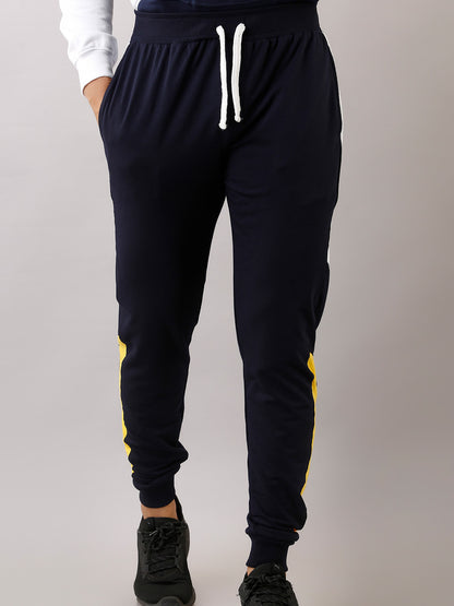 COLOR BLOCK BLUE YELLOW TRACK PANTS