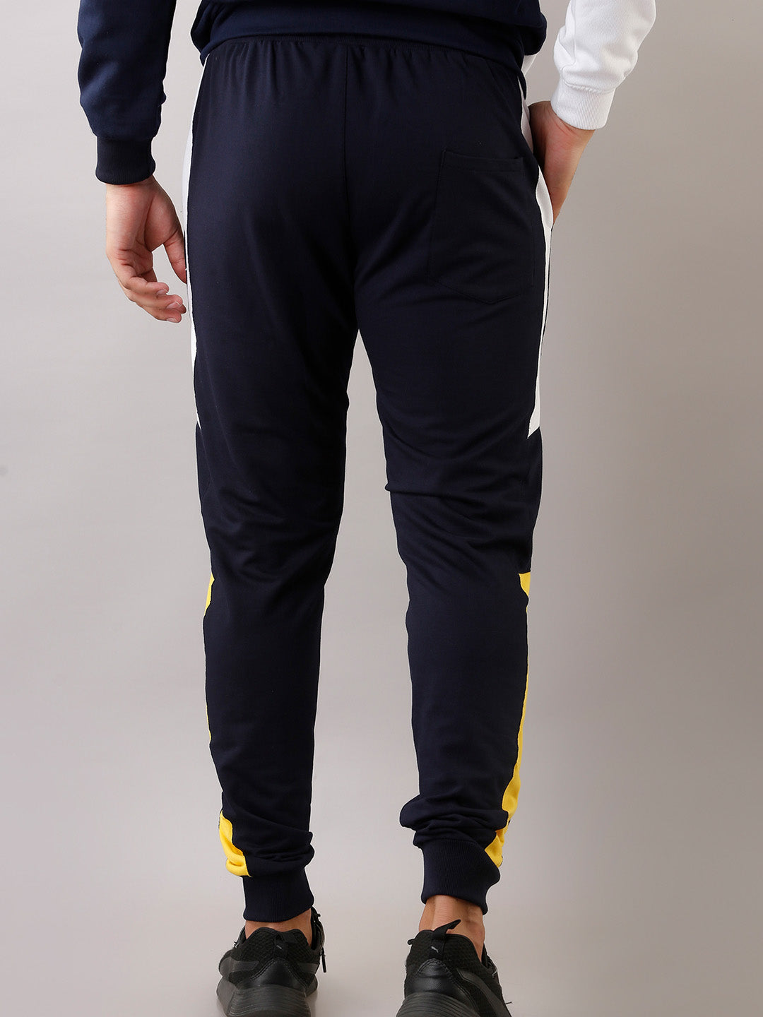 COLOR BLOCK BLUE YELLOW TRACK PANTS