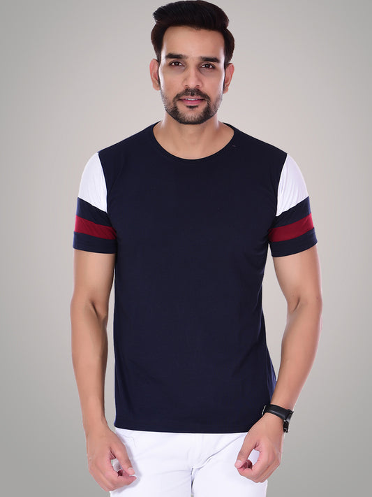 Color Block Half Sleeves T-Shirt