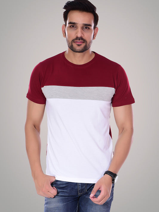 Color Block Half Sleeves T-Shirt