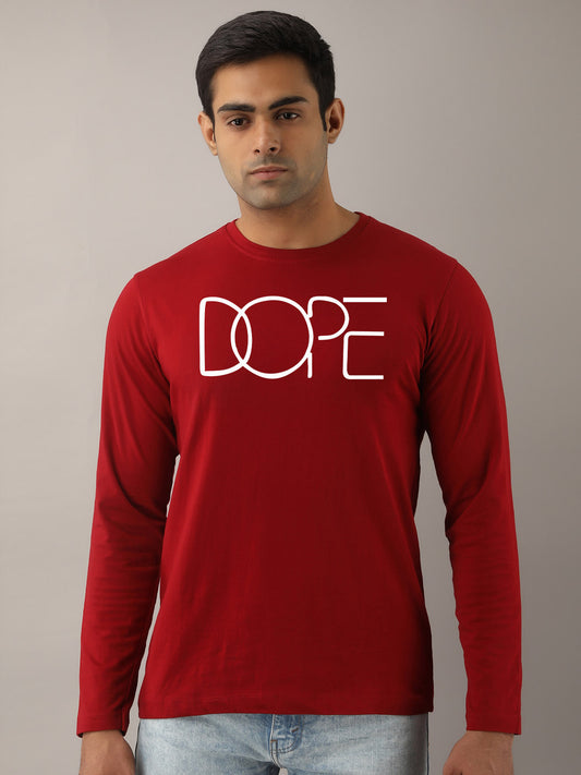 Dope Maroon Full Sleeves T-Shirt
