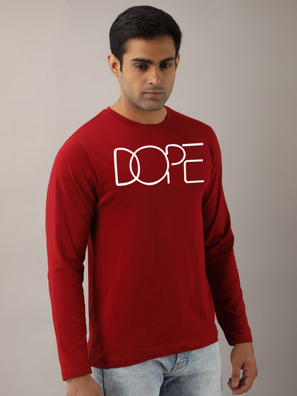 Dope Maroon Full Sleeves T-Shirt