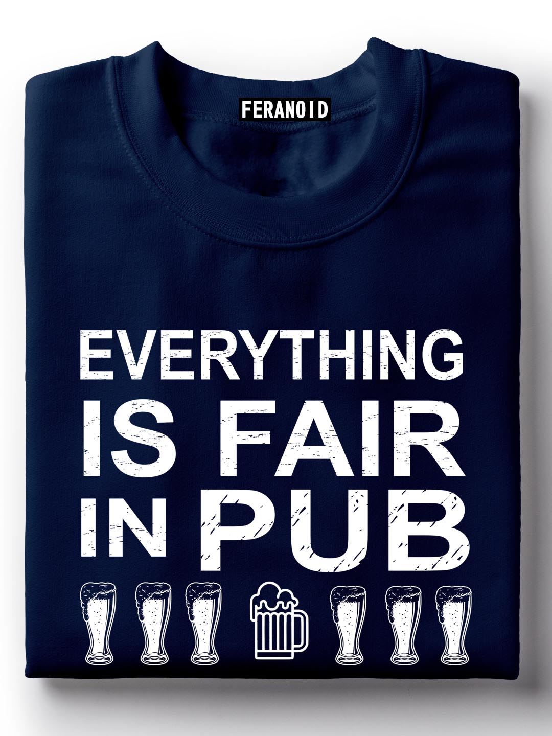 Everything Is Fair In Pub Bar Black T-Shirt