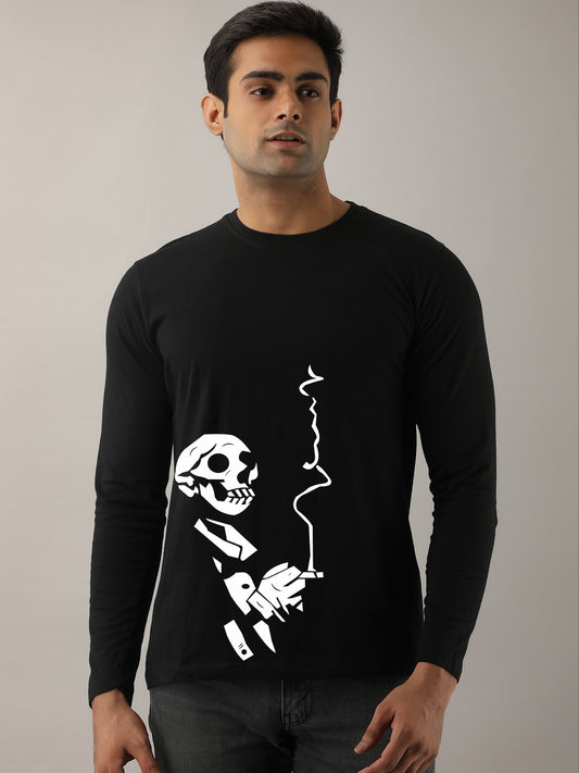 Evil Smoke Black Full Sleeves T-Shirt