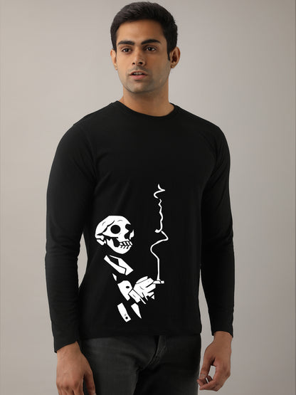 Evil Smoke Black Full Sleeves T-Shirt
