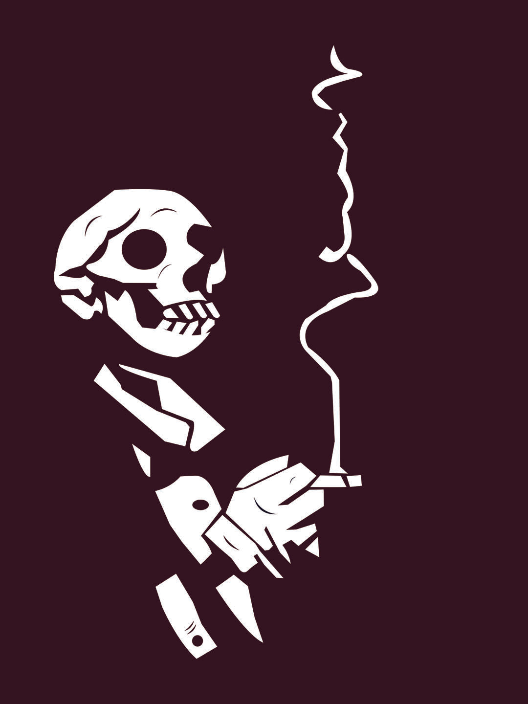 Evil Smoke Maroon T-Shirt