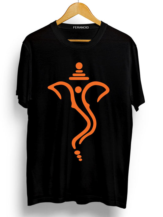 GANESH JI BLACK T-SHIRT