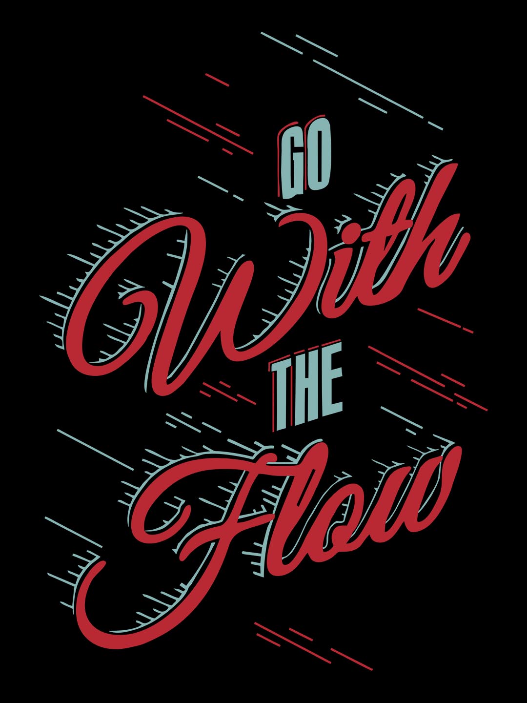 Go With The Flow Black T-Shirt