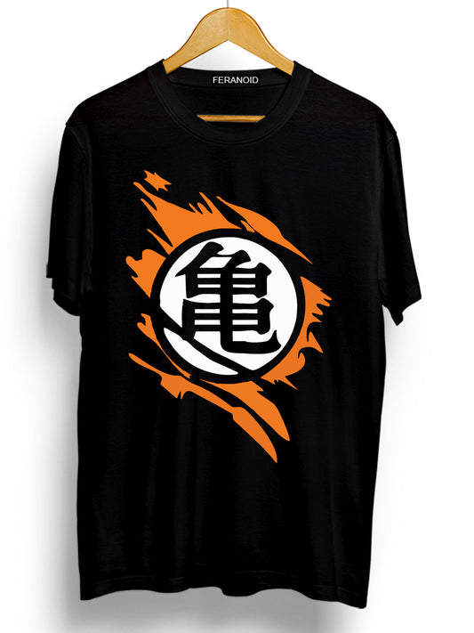 Goku Kame Symbol Black Half Sleeve T-Shirt