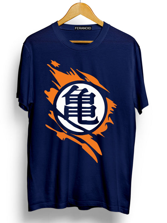 Goku Kame Symbol Blue Half Sleeve T-Shirt