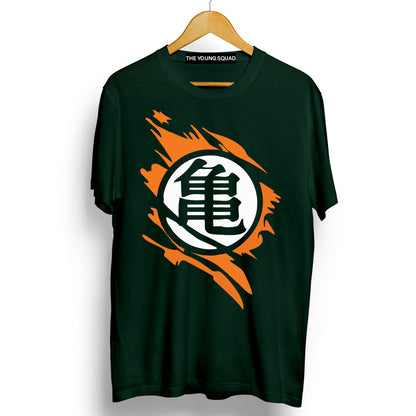 Goku Kame Symbol Black Half Sleeve T-Shirt