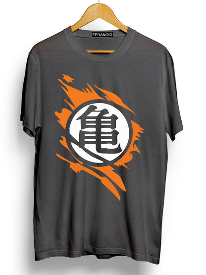 Goku Kame Symbol Black Half Sleeve T-Shirt