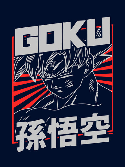 Goku Red Rising Sun Green T-Shirt