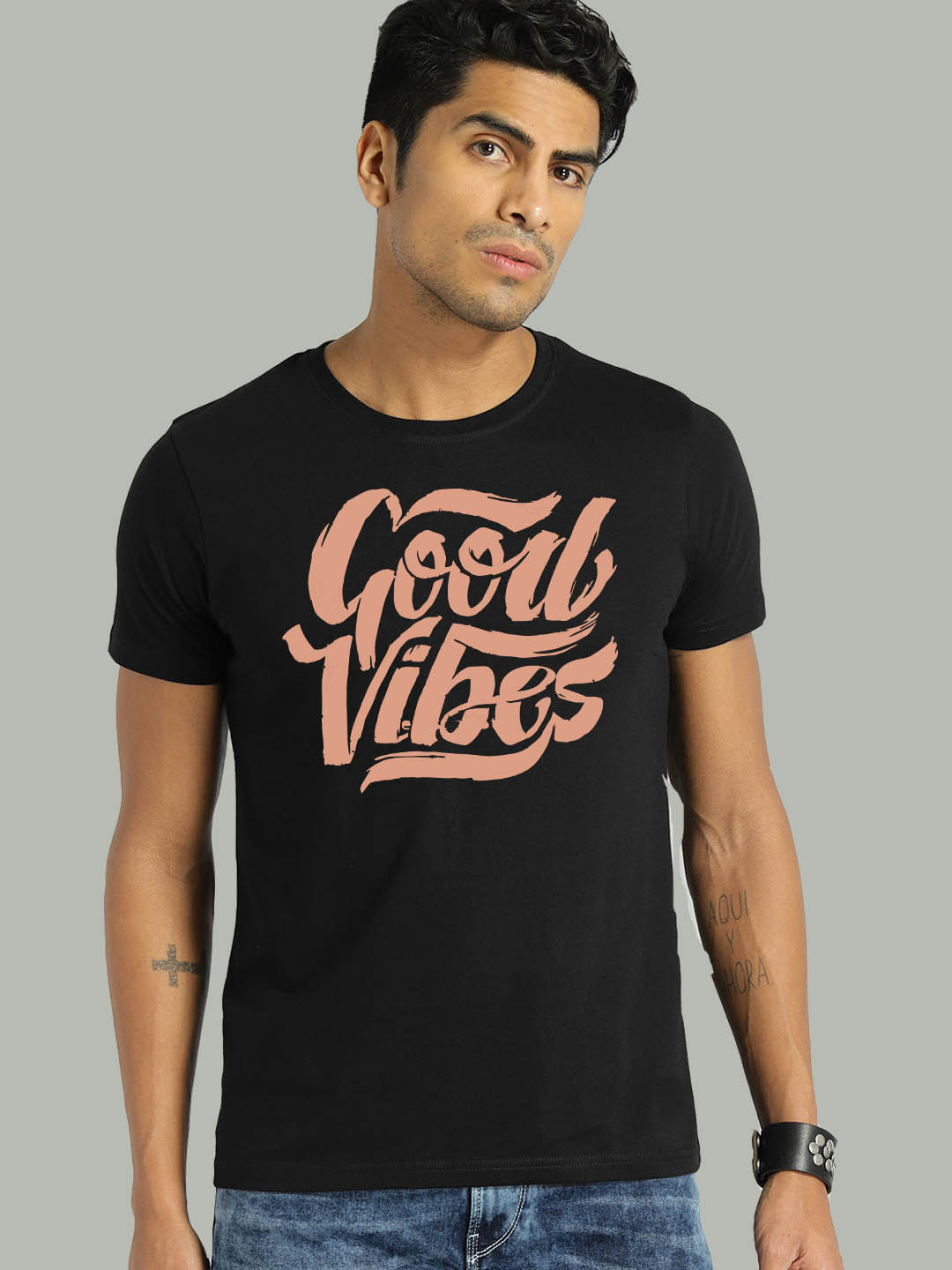 GOOD VIBES BLACK T-SHIRT