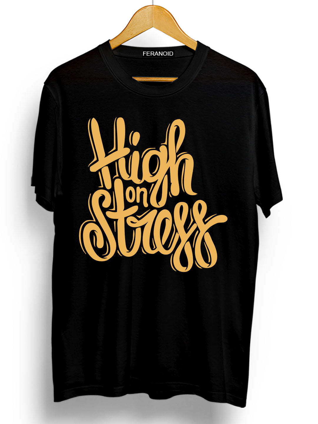 High On Stress Black T-Shirt