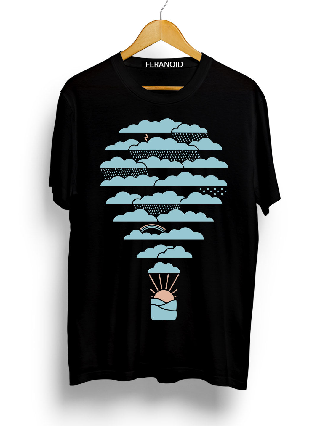 HOT AIR BALLOON BLACK TSHIRT