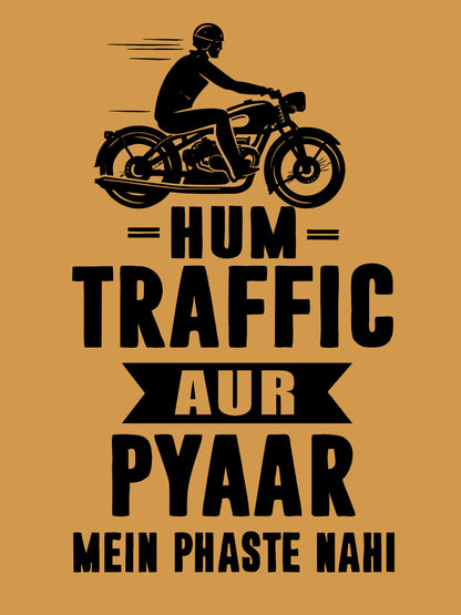 Hum Traffic Aur Pyar Mein Phaste Nahi Light Green T-Shirt