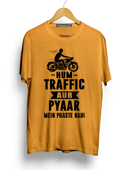 Hum Traffic Aur Pyar Mein Phaste Nahi Light Green T-Shirt