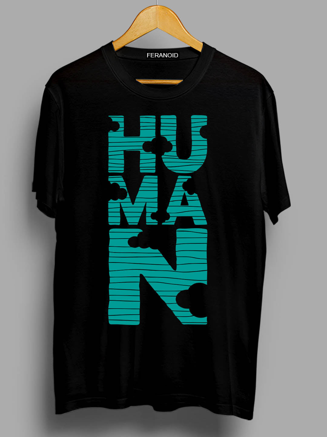 HUMAN BLACK T-SHIRT