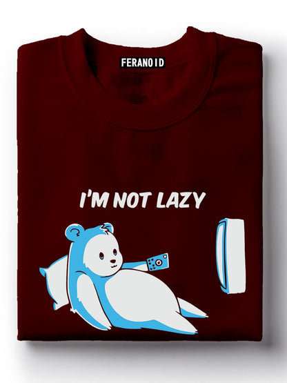 I Am Not Lazy Black T-Shirt