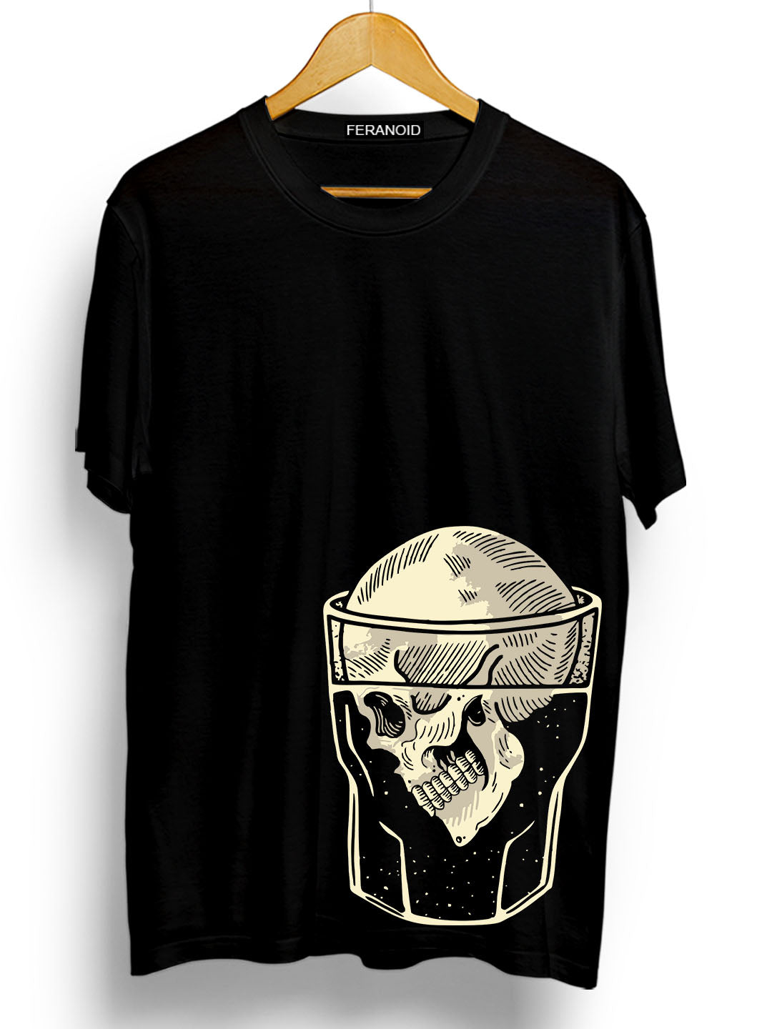 Ice Skull Black Half Sleeve T-Shirt