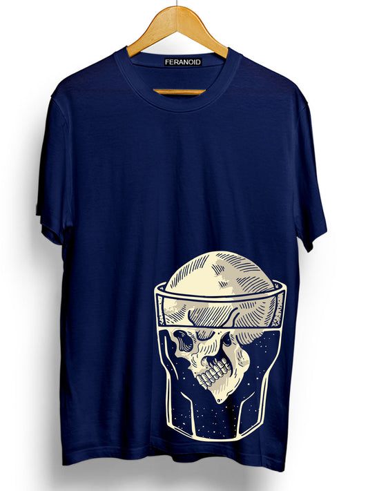 Ice Skull Blue Half Sleeve T-Shirt