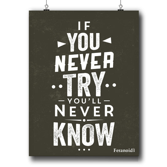 IF YOU NEVER TRY YOU'LL NEVER KNOW POSTER