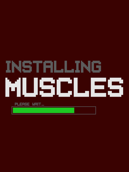 Installing Muscles Black T-Shirt