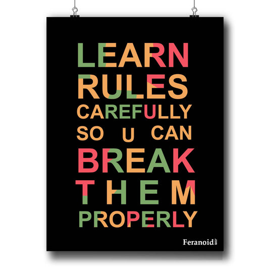 LEARN RULES CAREFULLY POSTER