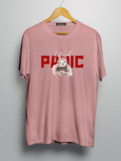 Lets Not Panic Mauve T-shirt