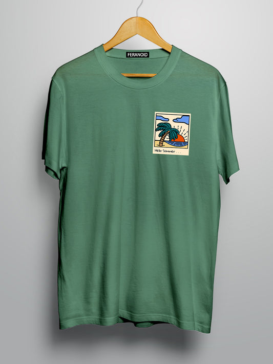 Hello Summer Light Green T-shirt