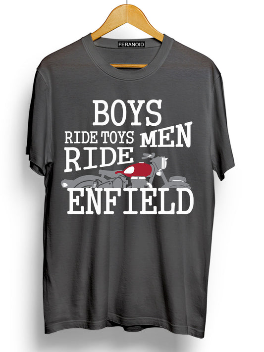 Men Ride Enfield Grey T-Shirt