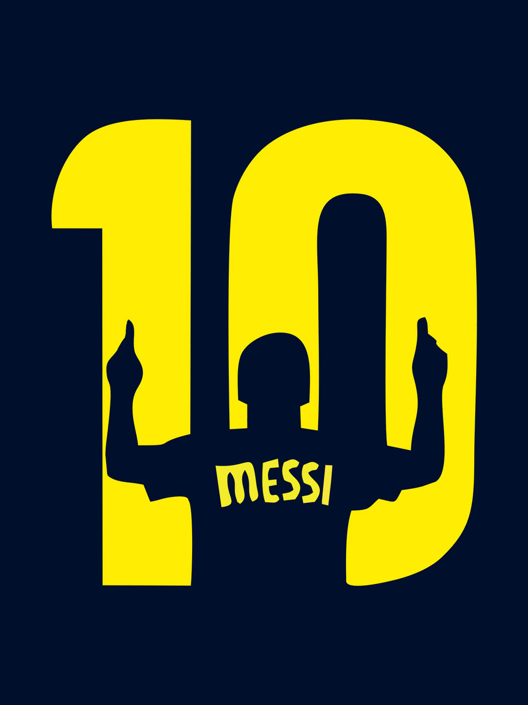 Messi 10 Black T-Shirt