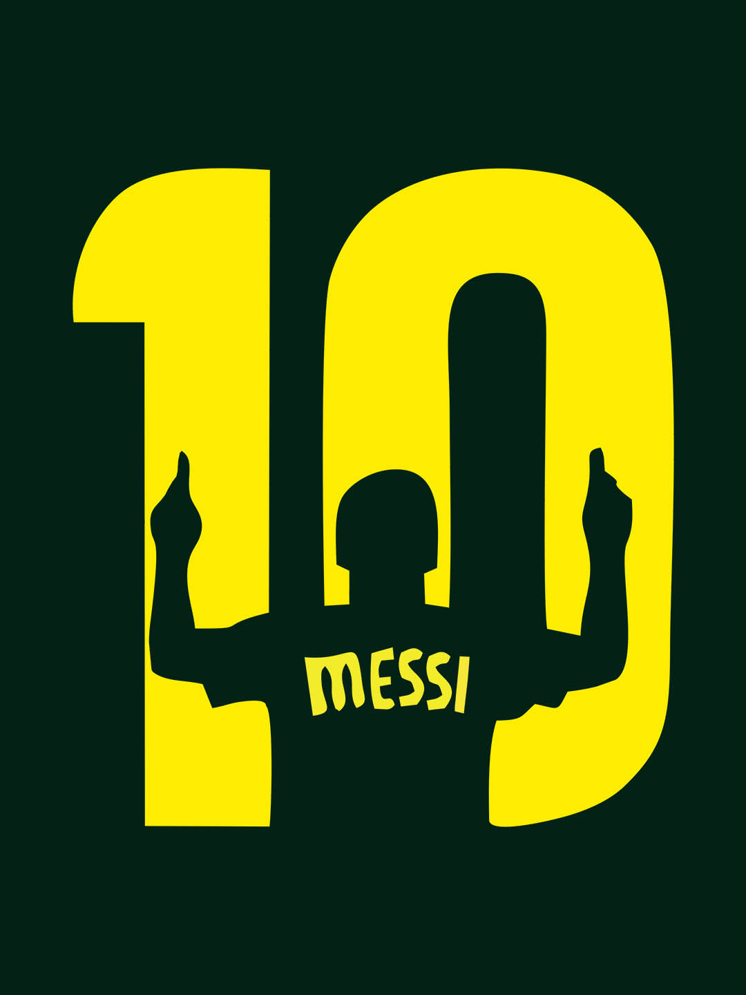 Messi 10 Black T-Shirt