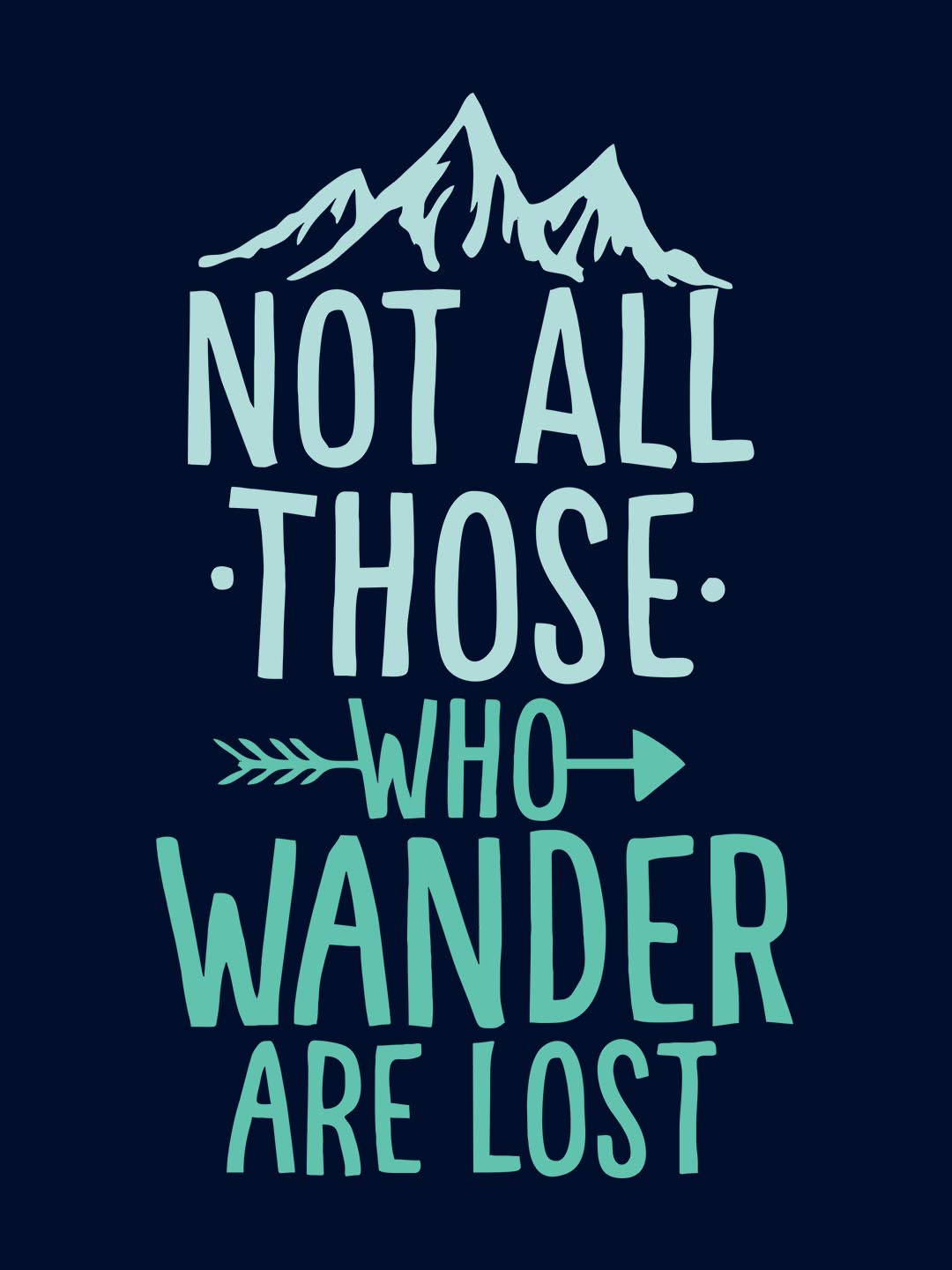 NOT ALL THOSE WHO WANDER BLUE T-SHIRT