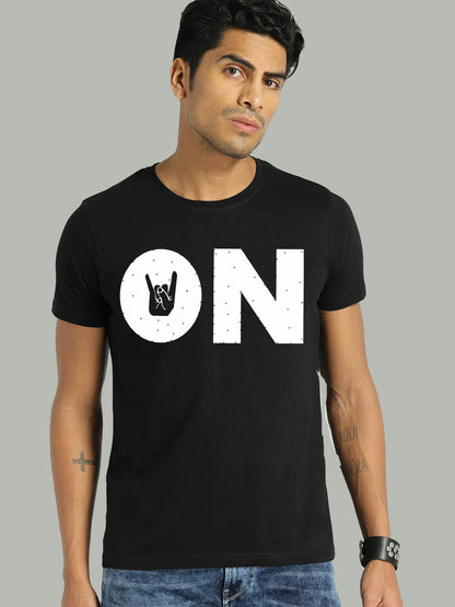 On Black T-Shirt