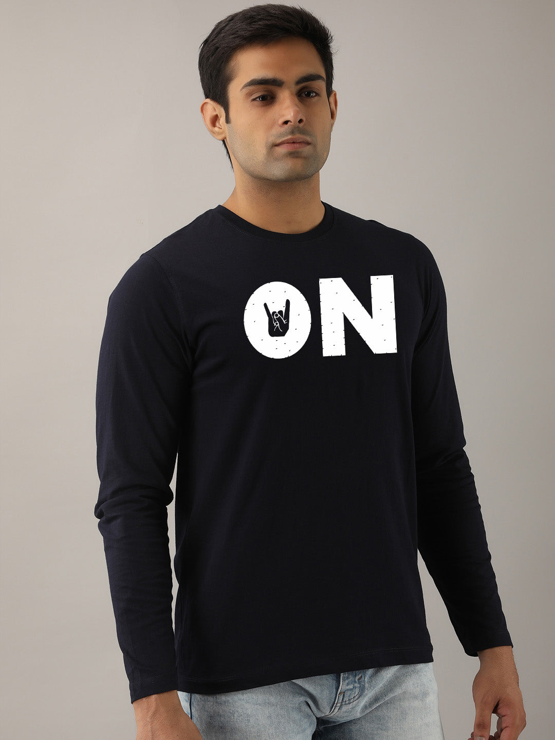 On Yellow Full Sleeves T-Shirt